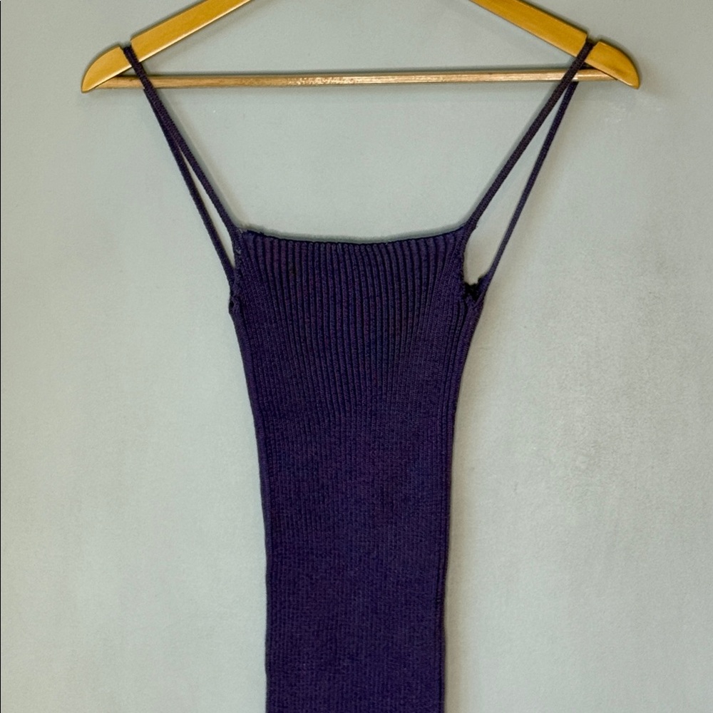 A. Roege Hove Purple Square Neck Mini Dress - image 4